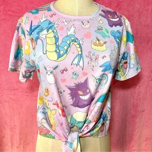 Blackmilk Pokemon Dreams Tie Front Tee Medium